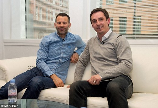 Ryan Giggs (left) came through the ranks at Manchester United with Gary Neville